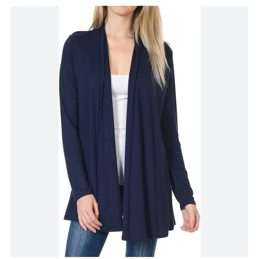 NWT Amazon Essentials Blue Cardigan Size Medium